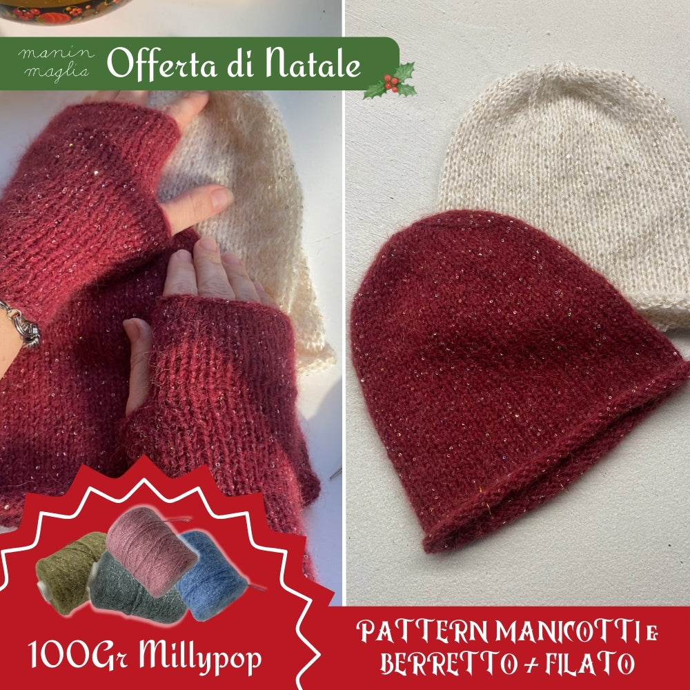 100gr Millypop + Pattern Manicotti & Berretto